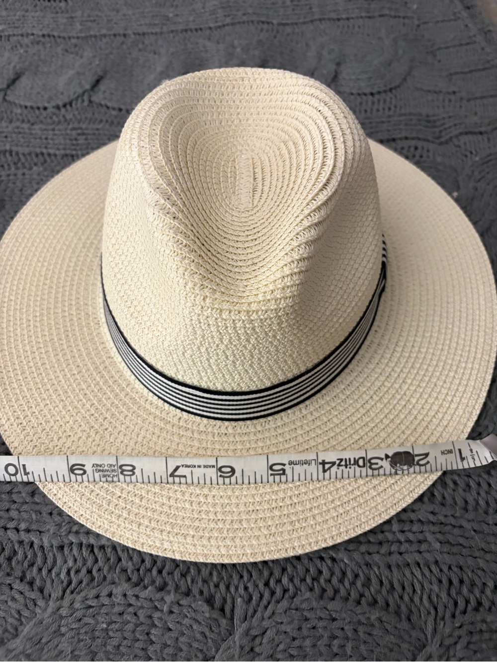 Classic Men’s Straw Panama Hat with Black-Trim Band